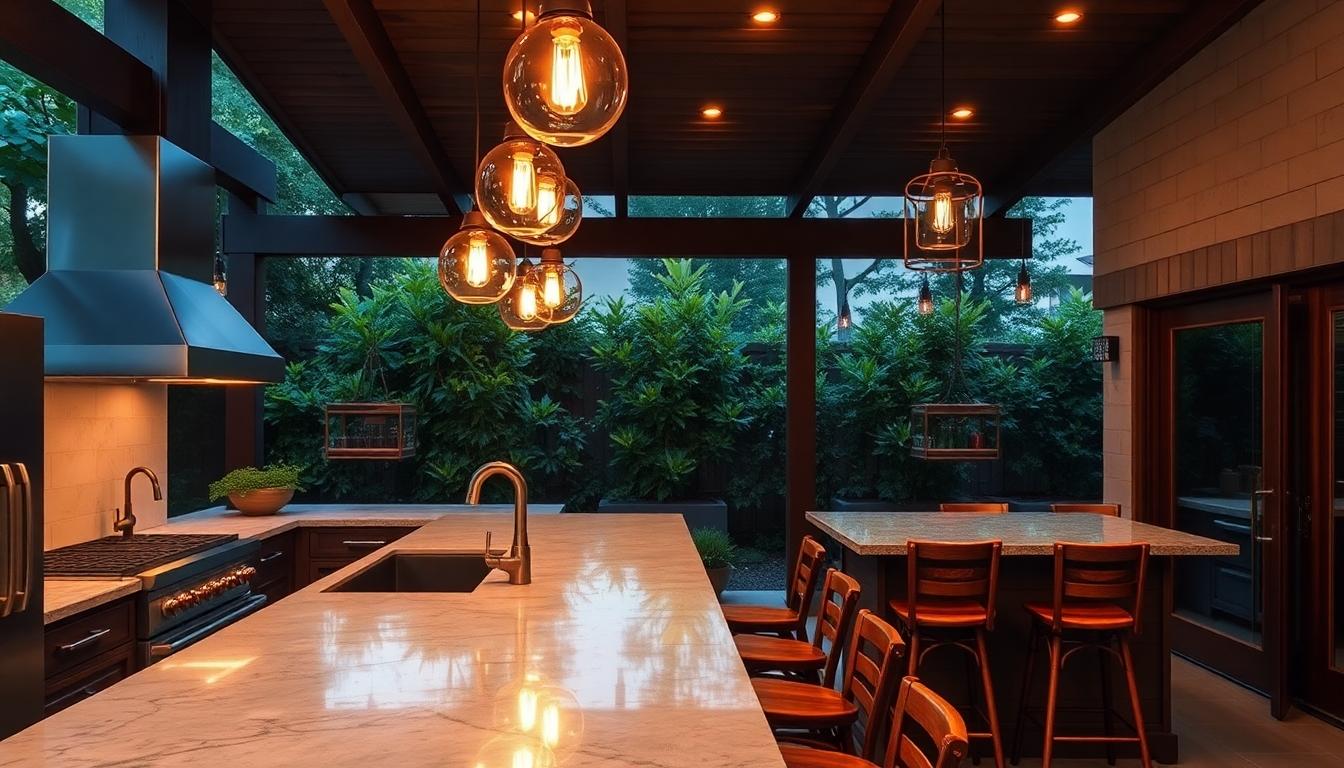 10 Stunning Outdoor Kitchen Lighting Ideas to Transform Your Backyard Space 8 10 Stunning Outdoor Kitchen Lighting Ideas to Transform Your Backyard Space 7