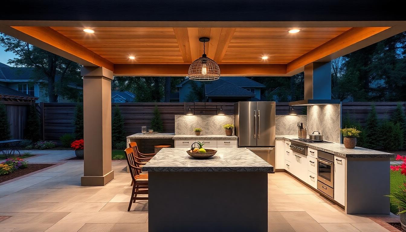 10 Stunning Outdoor Kitchen Lighting Ideas to Transform Your Backyard Space 2 10 Stunning Outdoor Kitchen Lighting Ideas to Transform Your Backyard Space 1
