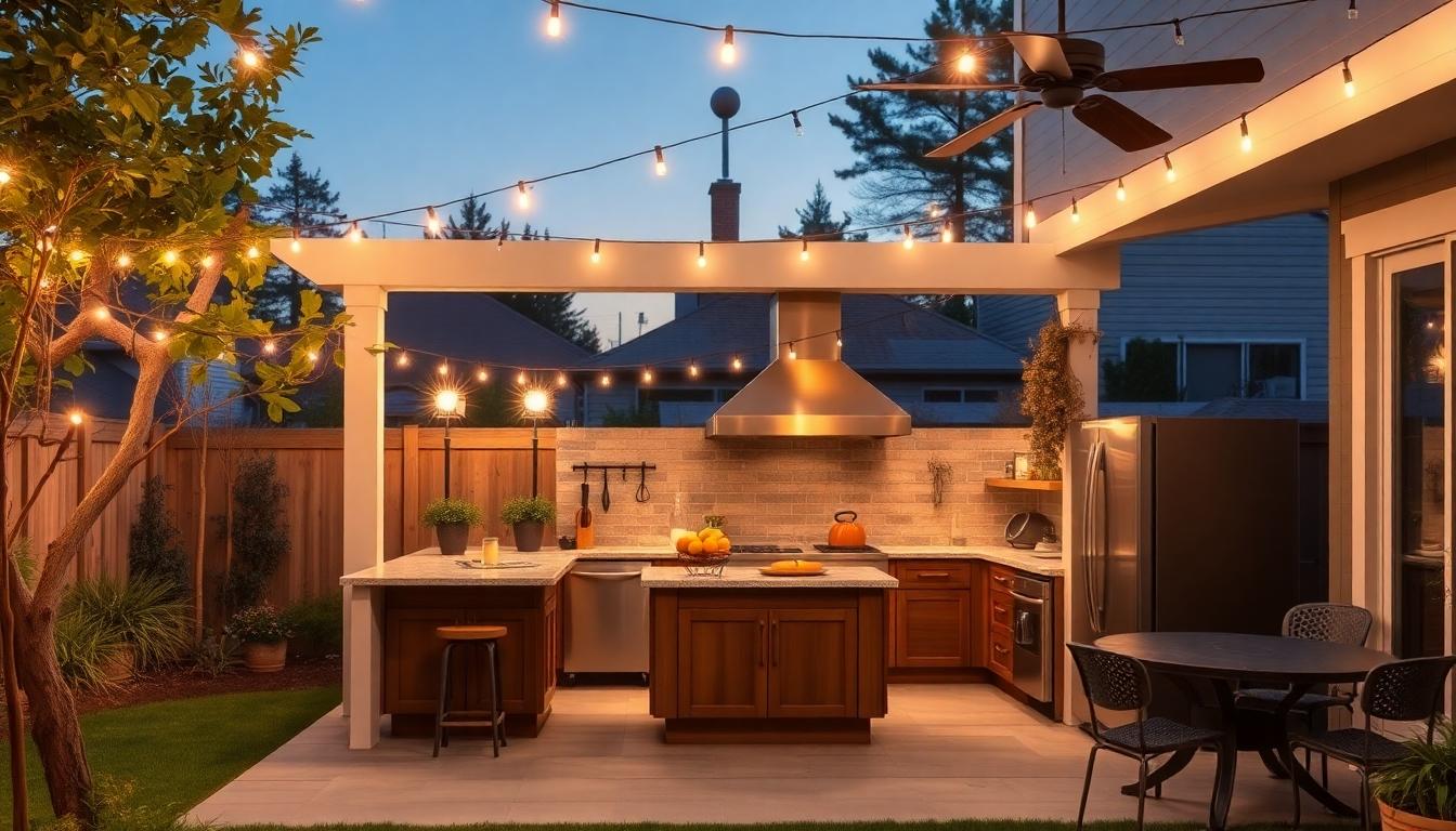 10 Stunning Outdoor Kitchen Lighting Ideas to Transform Your Backyard Space 14 10 Stunning Outdoor Kitchen Lighting Ideas to Transform Your Backyard Space 13