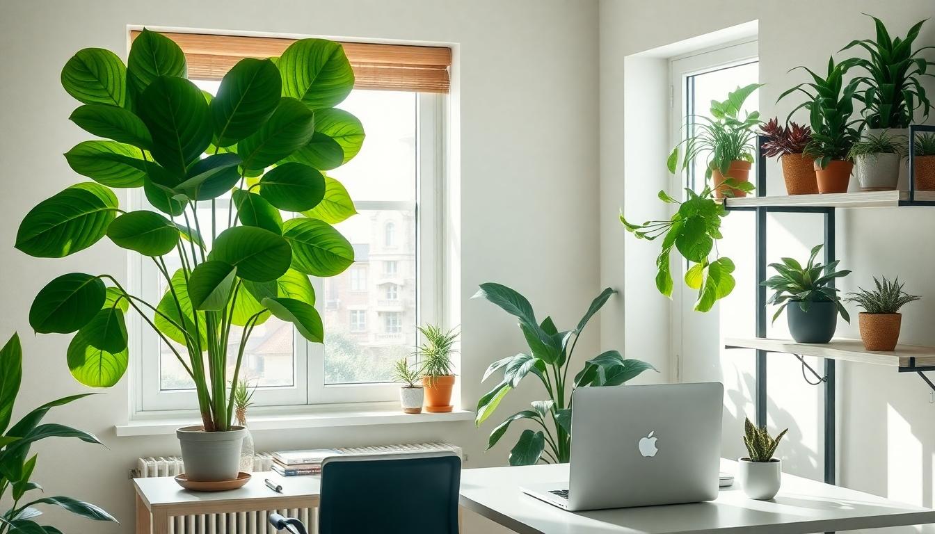 10 Fresh Plant Decor Ideas to Transform Your Home Office Space 16 10 Fresh Plant Decor Ideas to Transform Your Home Office Space 15