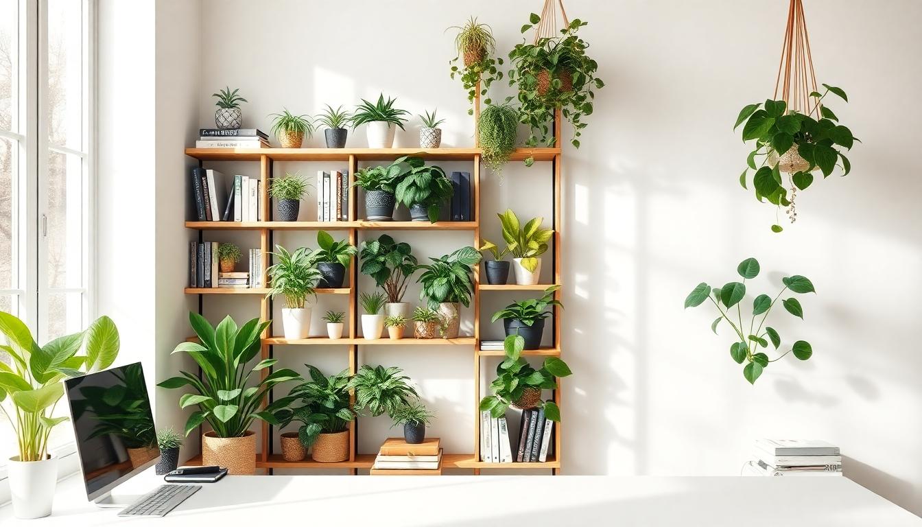 10 Fresh Plant Decor Ideas to Transform Your Home Office Space 18 10 Fresh Plant Decor Ideas to Transform Your Home Office Space 17