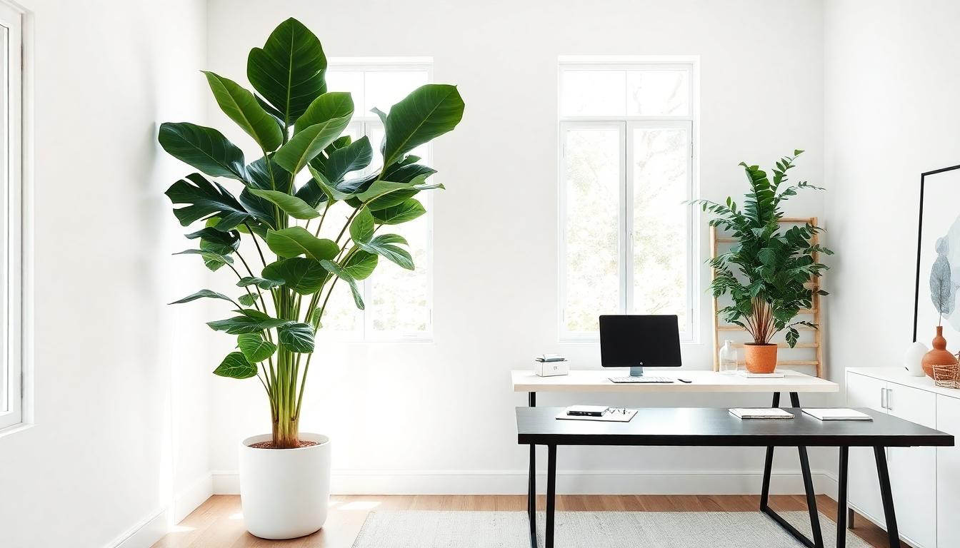 10 Fresh Plant Decor Ideas to Transform Your Home Office Space 8 10 Fresh Plant Decor Ideas to Transform Your Home Office Space 7