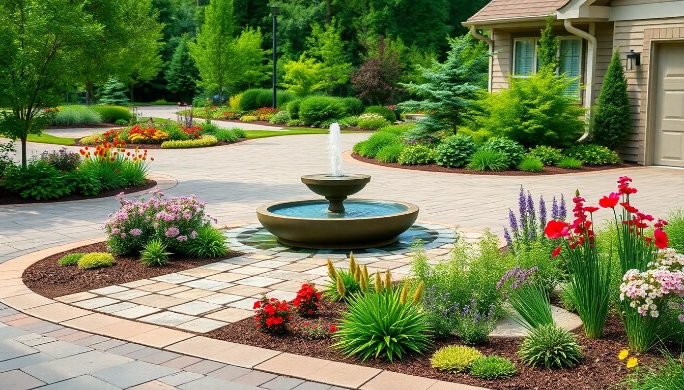 15 Stunning Driveway Landscaping Ideas to Transform Your Home's Entrance 10 15 Stunning Driveway Landscaping Ideas to Transform Your Home's Entrance 9