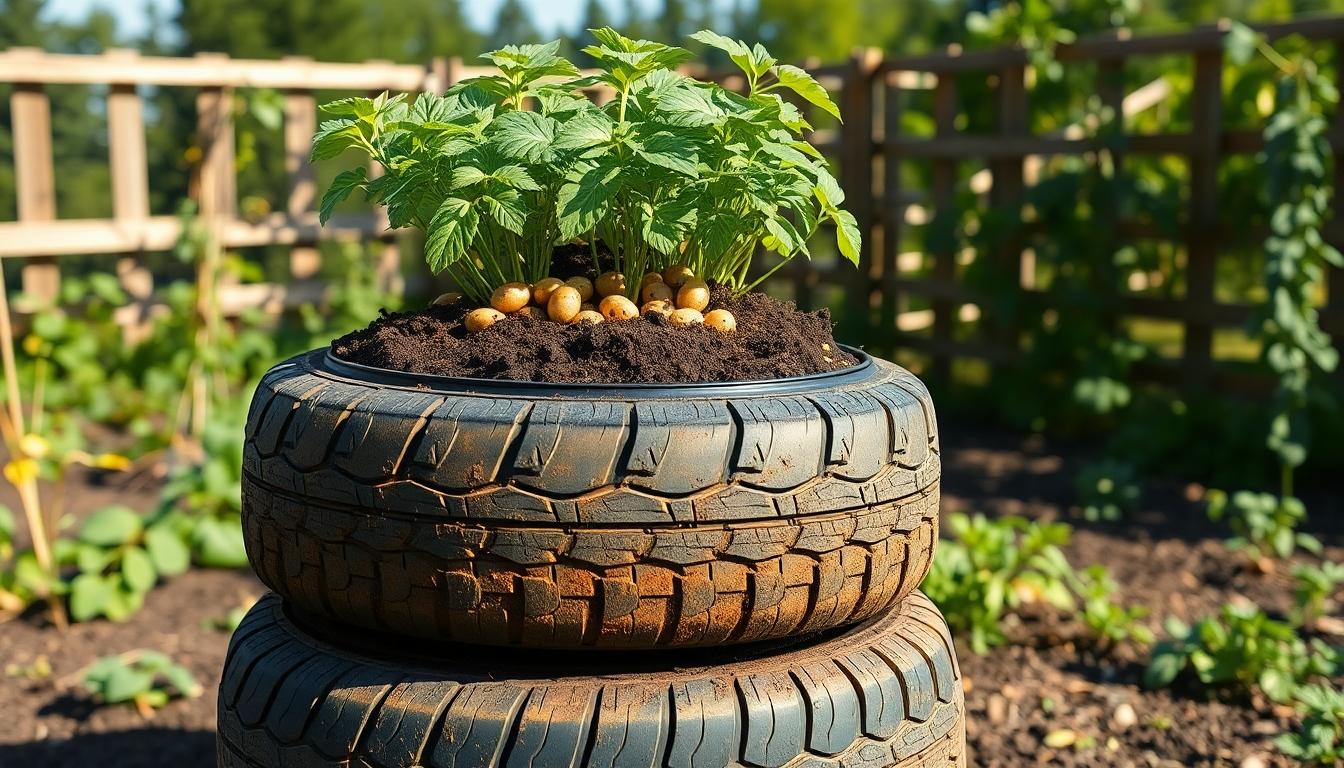 How to Grow Potatoes in Tires: Maximize Your Harvest in Limited Space 4 How to Grow Potatoes in Tires: Maximize Your Harvest in Limited Space 3