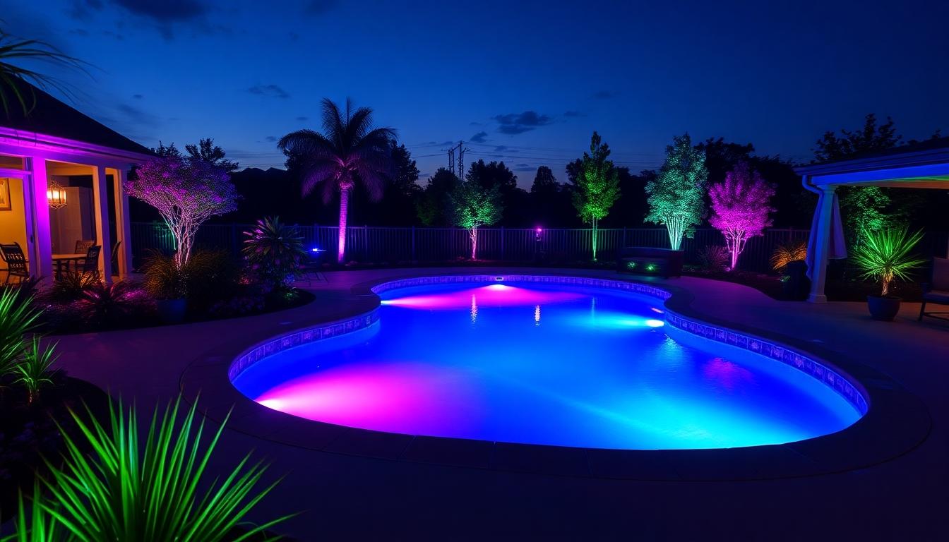 10 Stunning Pool Lighting Ideas to Transform Your Backyard into a Nighttime Oasis 4 10 Stunning Pool Lighting Ideas to Transform Your Backyard into a Nighttime Oasis 3