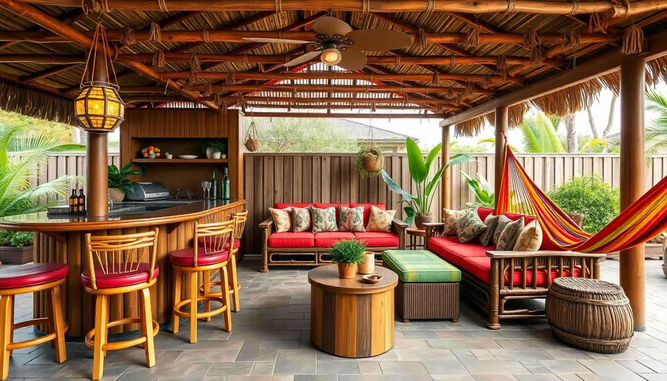 25 Backyard Tiki Bar Ideas to Transform Your Outdoor Space Into a Tropical Paradise 4 25 Backyard Tiki Bar Ideas to Transform Your Outdoor Space Into a Tropical Paradise 3