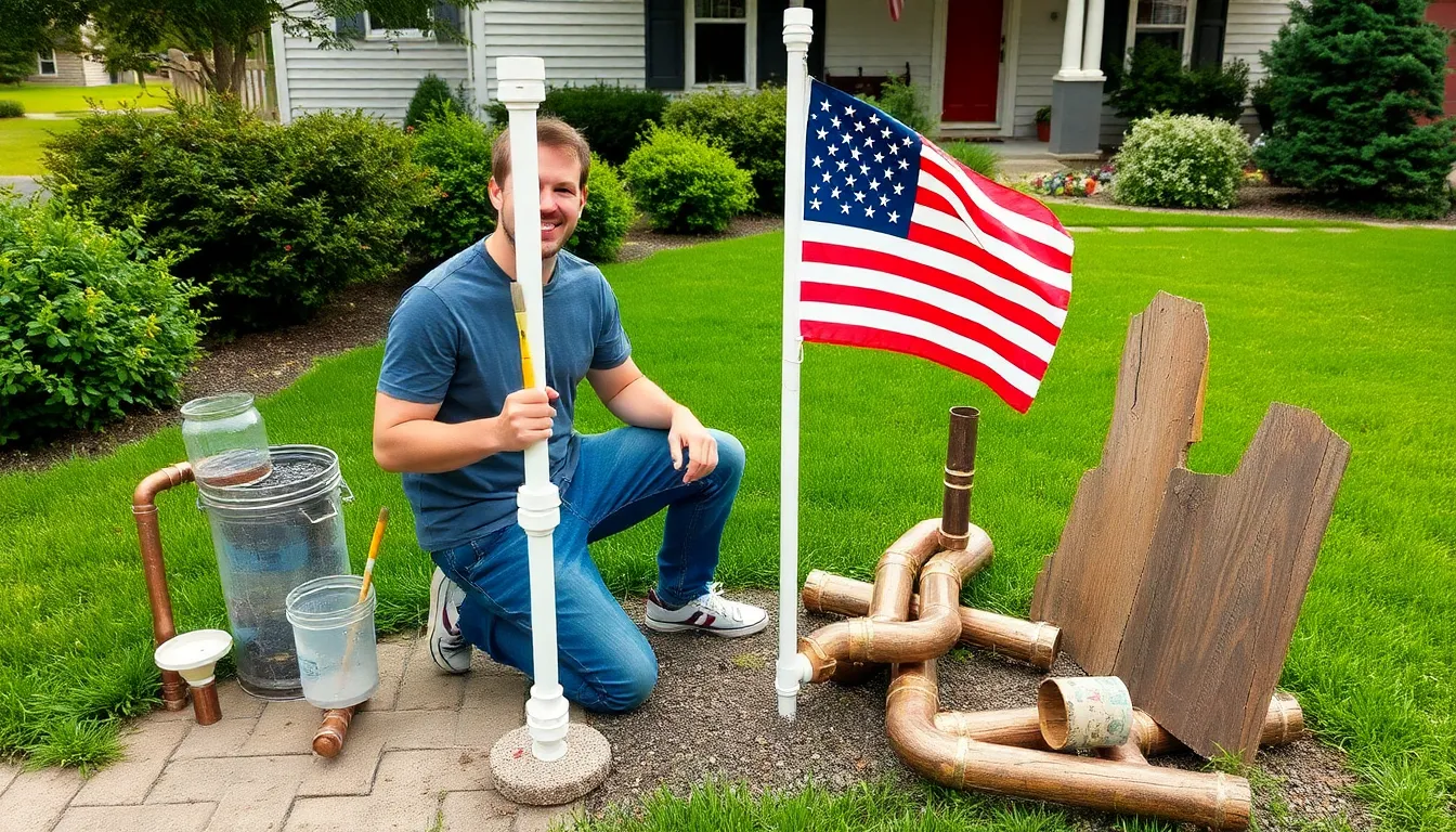 15 Creative Front Yard Flag Pole Ideas That Transform Your Home's Curb Appeal 4 15 Creative Front Yard Flag Pole Ideas That Transform Your Home's Curb Appeal 3