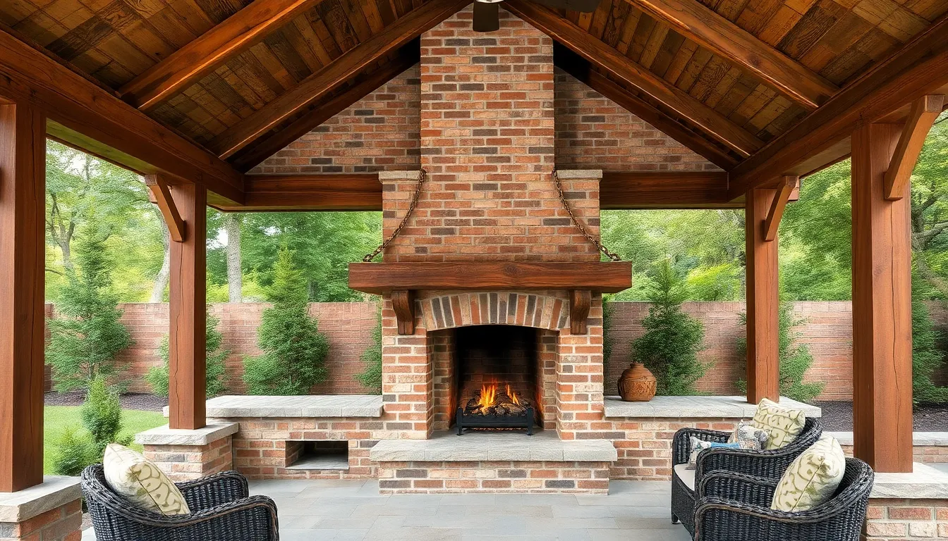 25 Stunning Outdoor Brick Fireplace Ideas That'll Transform Your Backyard Into Paradise 4 25 Stunning Outdoor Brick Fireplace Ideas That'll Transform Your Backyard Into Paradise 3