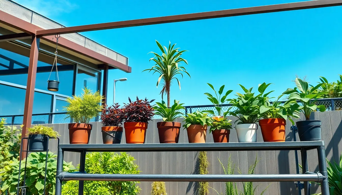 outdoor plant stand ideas