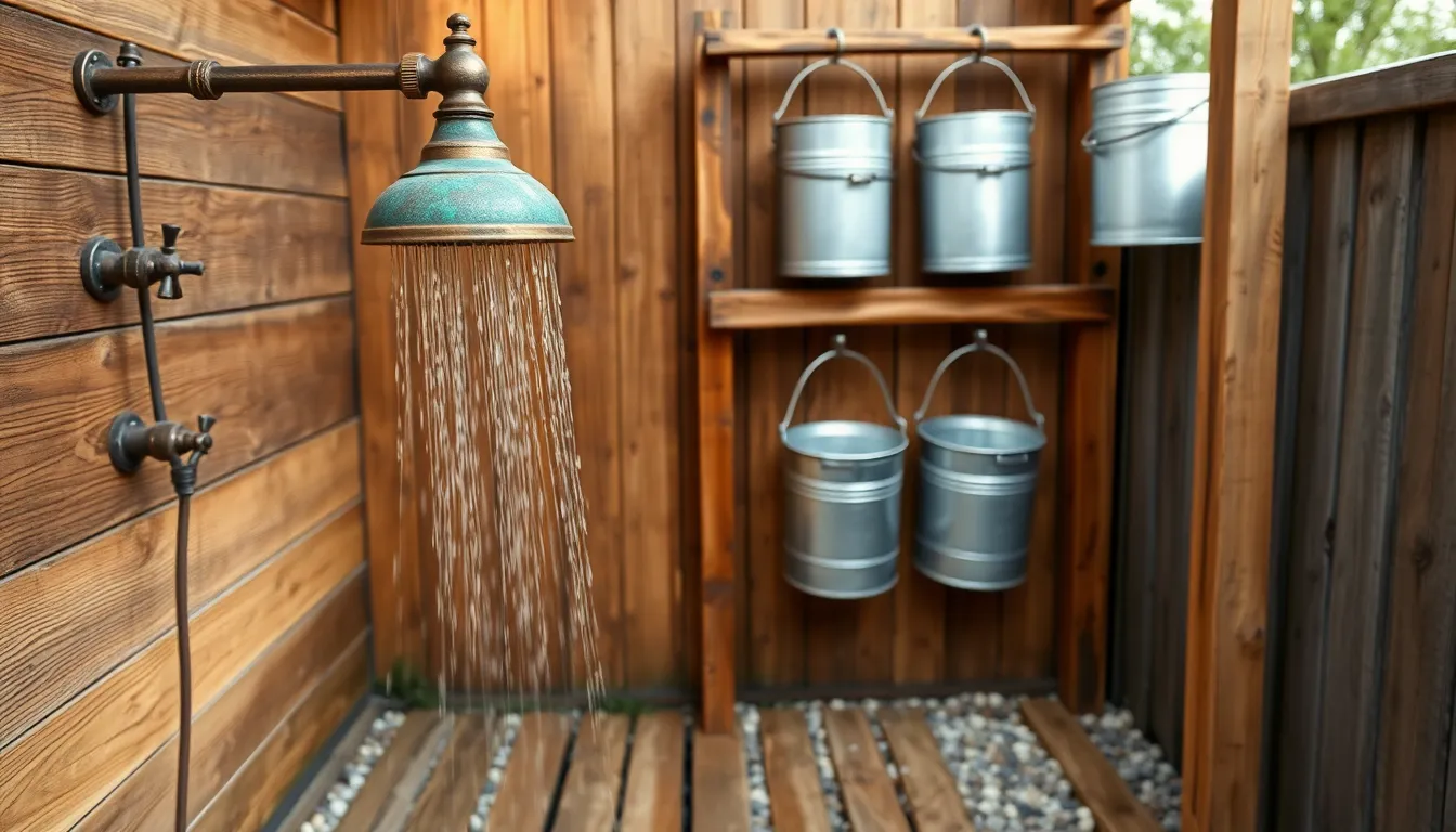 23 Rustic Outdoor Shower Ideas That Transform Your Backyard Into a Natural Retreat 4 23 Rustic Outdoor Shower Ideas That Transform Your Backyard Into a Natural Retreat 3
