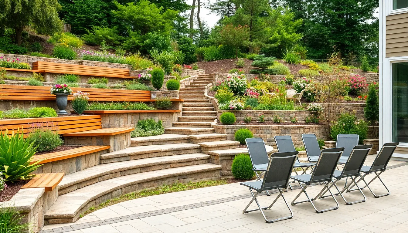 25 Sloped Backyard Ideas on a Budget That Transform Your Hillside Into Paradise 4 25 Sloped Backyard Ideas on a Budget That Transform Your Hillside Into Paradise 3