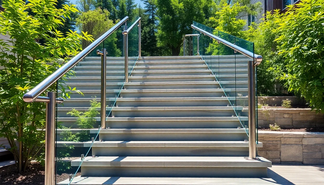 25 Stunning Outdoor Stair Railing Ideas to Transform Your Home's Curb Appeal 4 25 Stunning Outdoor Stair Railing Ideas to Transform Your Home's Curb Appeal 3