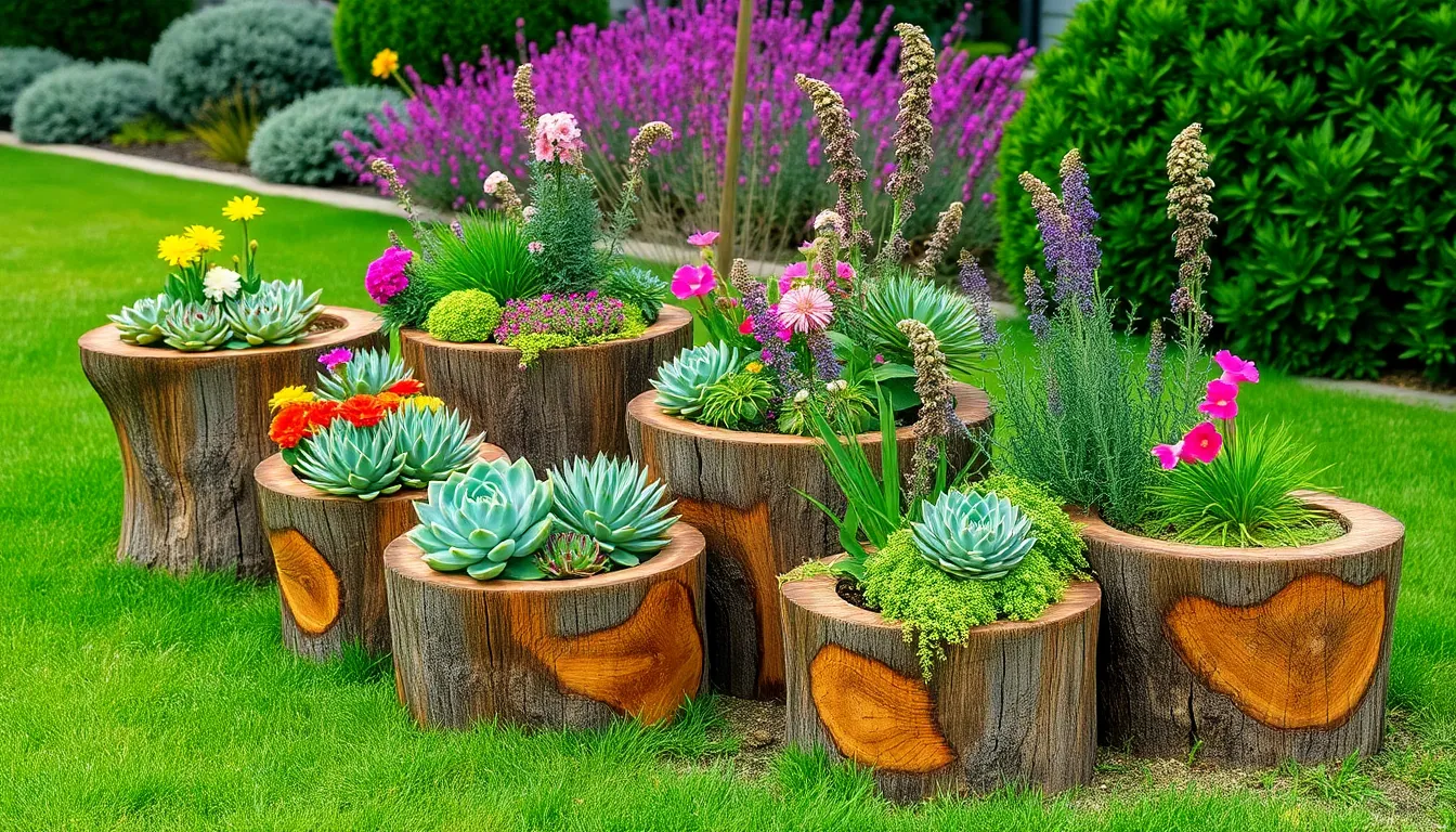 tree log ideas outdoor