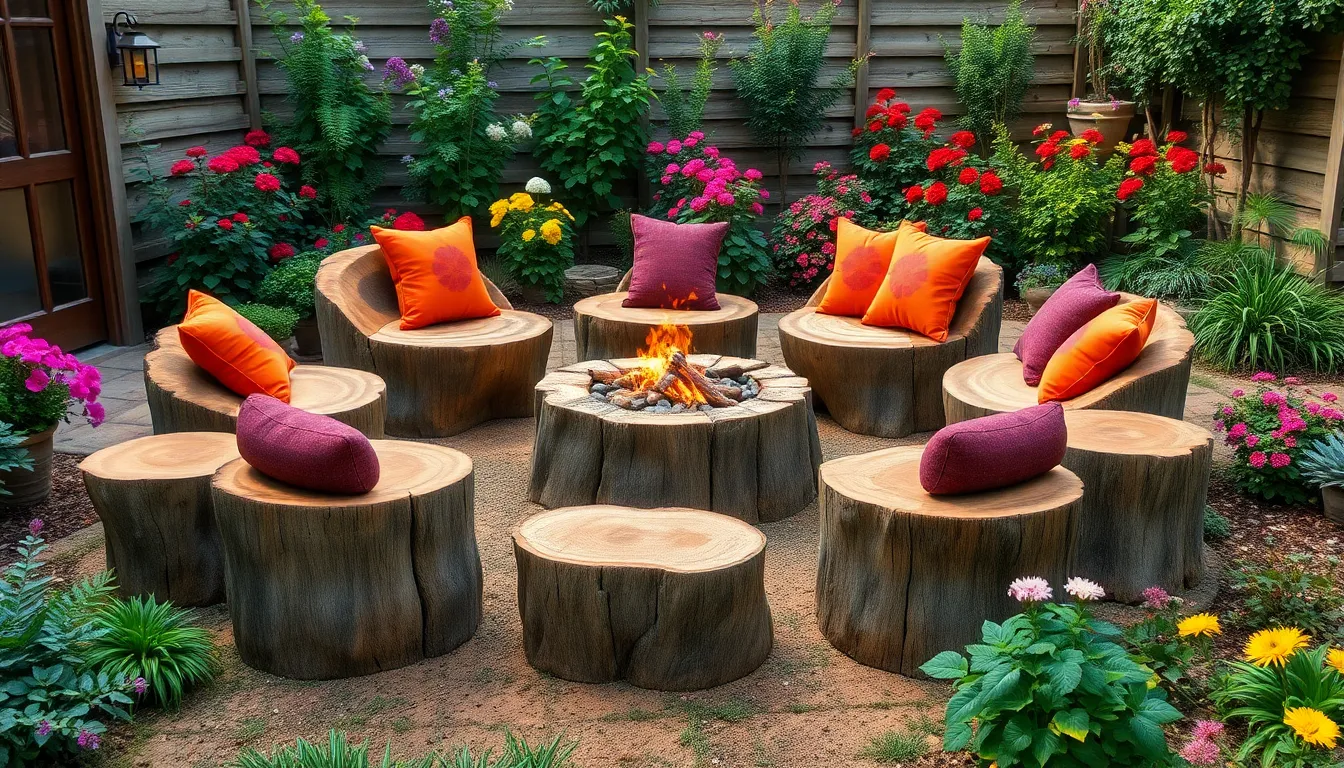 15 Creative Tree Trunk Ideas for Stunning Outdoor Spaces (DIY Guide) 4 15 Creative Tree Trunk Ideas for Stunning Outdoor Spaces (DIY Guide) 3