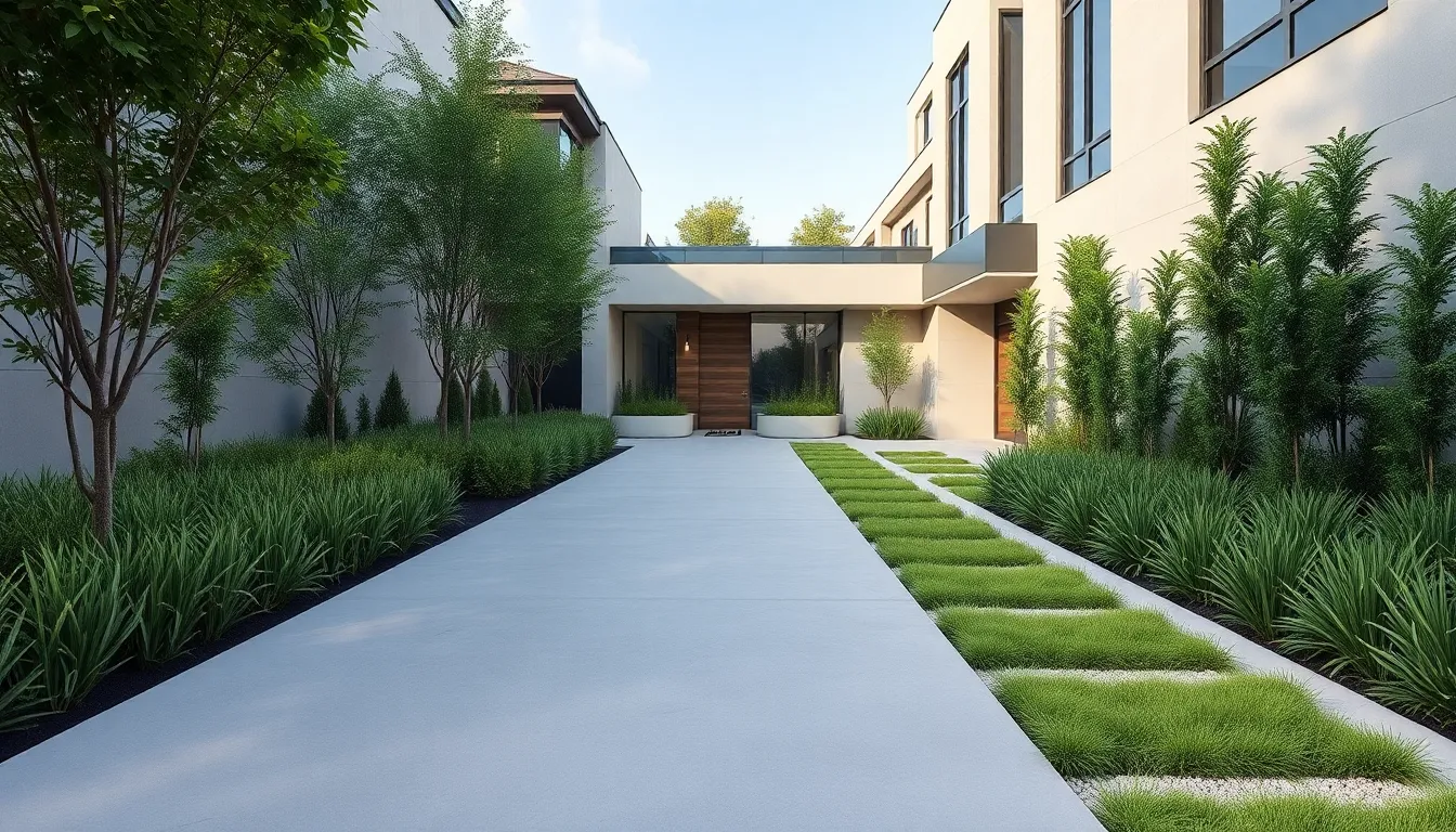 25 Stunning Front Yard Driveway Ideas That Boost Curb Appeal & Home Value 6 25 Stunning Front Yard Driveway Ideas That Boost Curb Appeal & Home Value 5