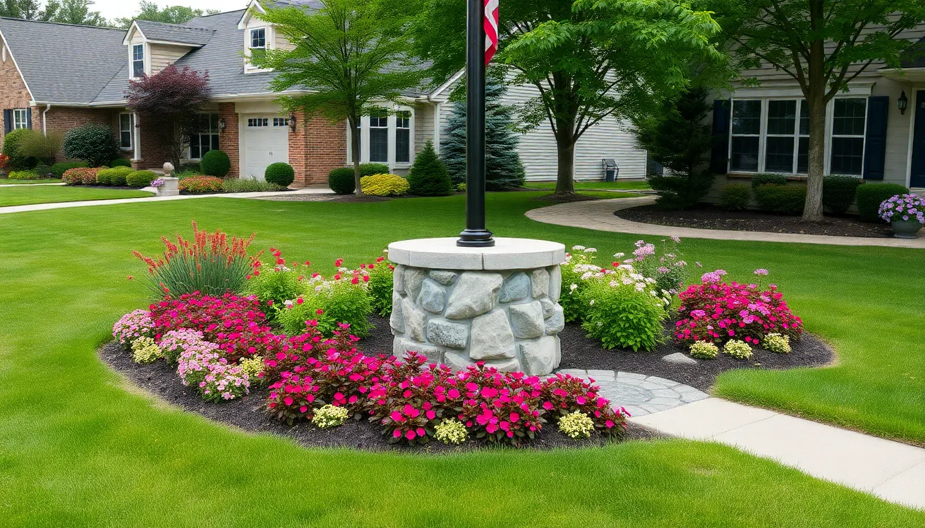 15 Creative Front Yard Flag Pole Ideas That Transform Your Home's Curb Appeal 6 15 Creative Front Yard Flag Pole Ideas That Transform Your Home's Curb Appeal 5