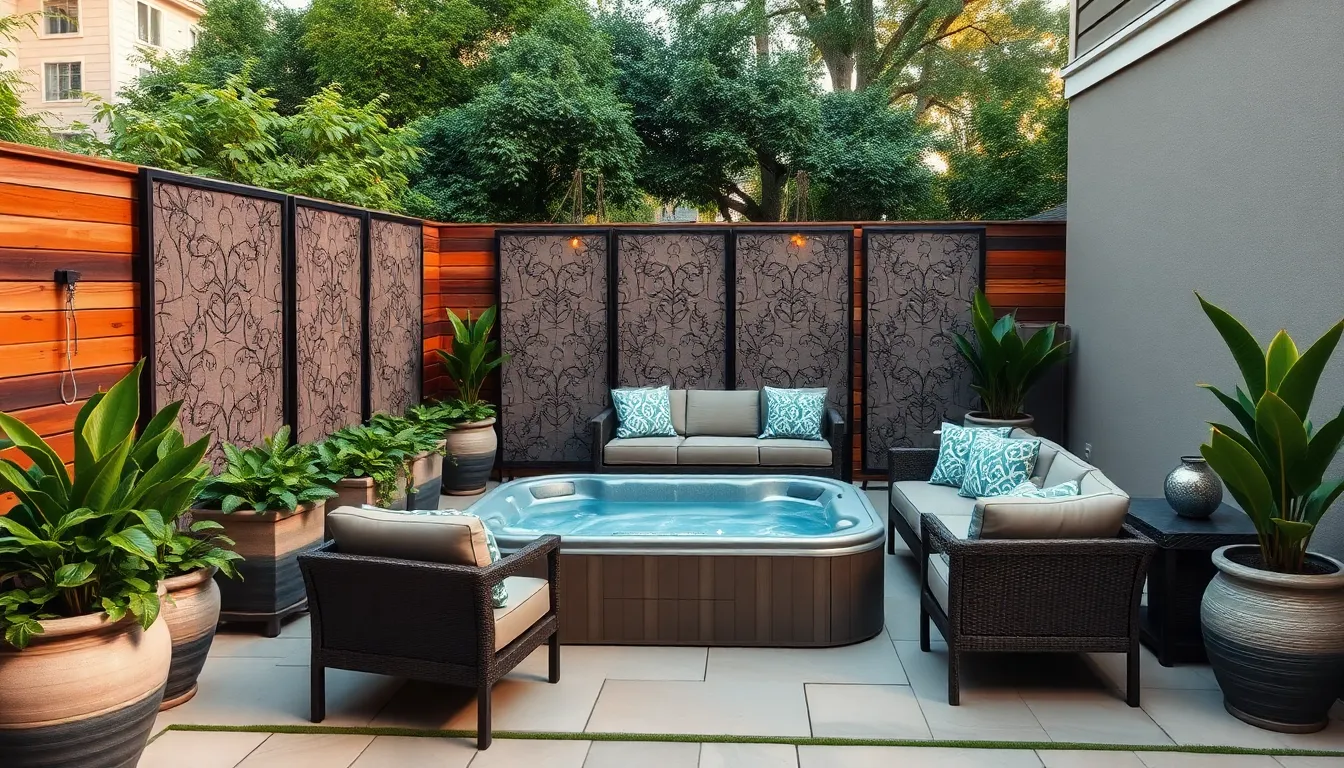 25 Hot Tub Ideas for Backyard Privacy That Create the Perfect Outdoor Sanctuary 6 25 Hot Tub Ideas for Backyard Privacy That Create the Perfect Outdoor Sanctuary 5