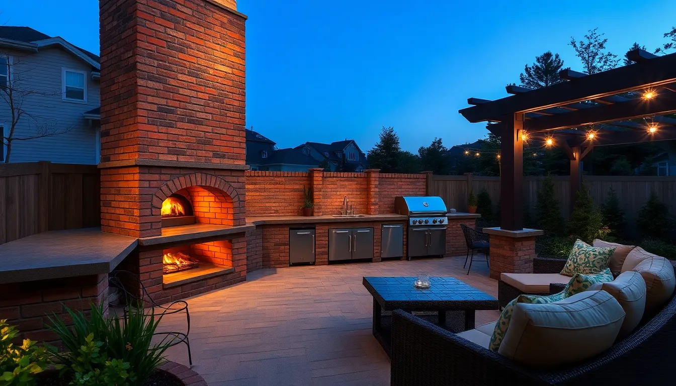 25 Stunning Outdoor Brick Fireplace Ideas That'll Transform Your Backyard Into Paradise 6 25 Stunning Outdoor Brick Fireplace Ideas That'll Transform Your Backyard Into Paradise 5