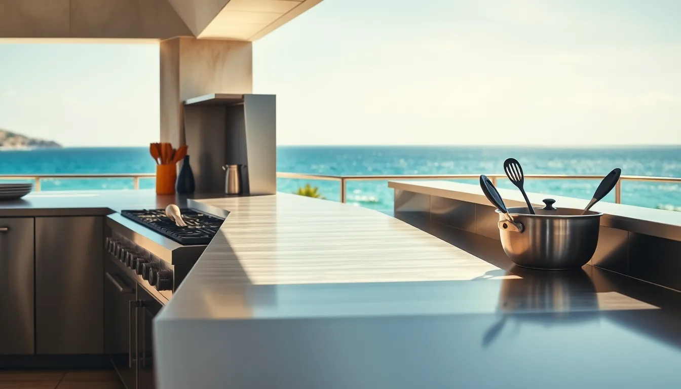 15 Stunning Outdoor Kitchen Countertop Ideas That Weather Any Storm 6 15 Stunning Outdoor Kitchen Countertop Ideas That Weather Any Storm 5
