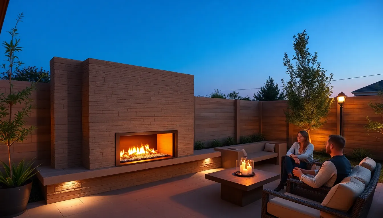 small outdoor fireplace ideas