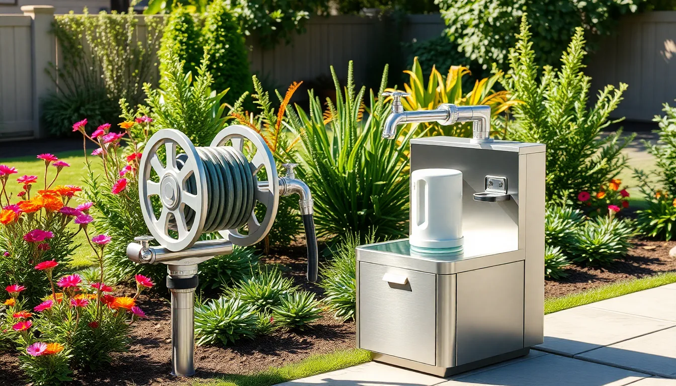 water faucet outdoor ideas