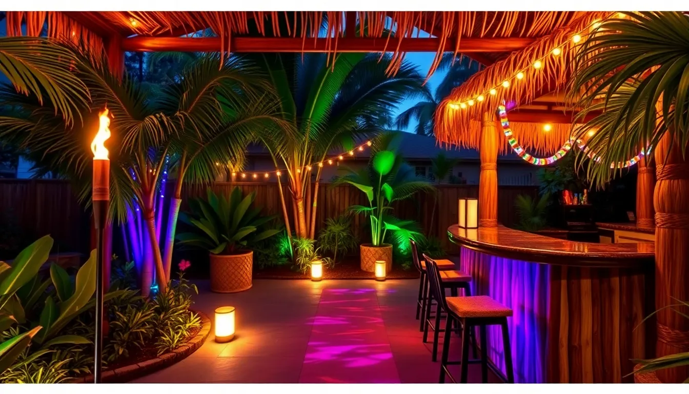 25 Backyard Tiki Bar Ideas to Transform Your Outdoor Space Into a Tropical Paradise 8 25 Backyard Tiki Bar Ideas to Transform Your Outdoor Space Into a Tropical Paradise 7