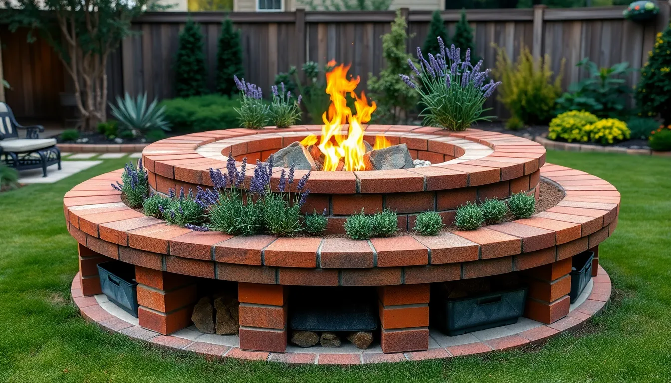 25 Creative Brick Fire Pit Ideas to Transform Your Backyard Into a Cozy Retreat 26 25 Creative Brick Fire Pit Ideas to Transform Your Backyard Into a Cozy Retreat 25
