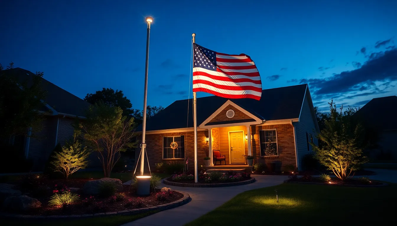 15 Creative Front Yard Flag Pole Ideas That Transform Your Home's Curb Appeal 8 15 Creative Front Yard Flag Pole Ideas That Transform Your Home's Curb Appeal 7