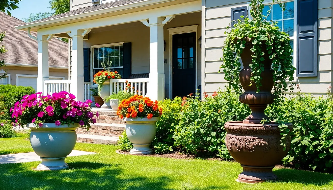 25 Stunning Front Yard Planter Ideas That Boost Curb Appeal on Any Budget 20 25 Stunning Front Yard Planter Ideas That Boost Curb Appeal on Any Budget 19