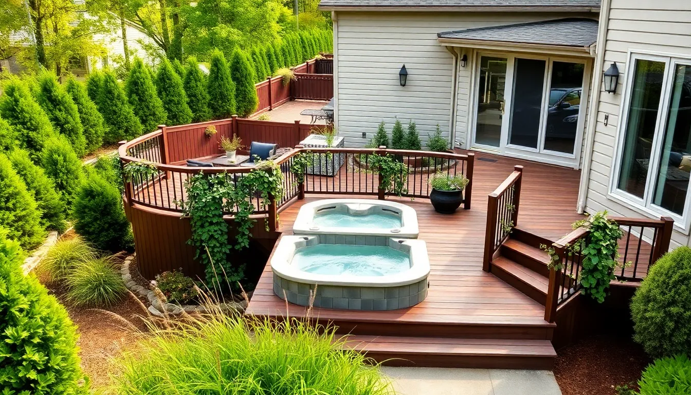 25 Hot Tub Ideas for Backyard Privacy That Create the Perfect Outdoor Sanctuary 8 25 Hot Tub Ideas for Backyard Privacy That Create the Perfect Outdoor Sanctuary 7