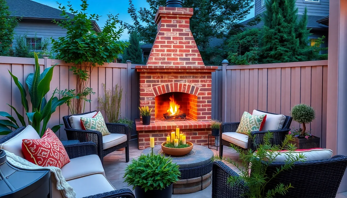 25 Stunning Outdoor Brick Fireplace Ideas That'll Transform Your Backyard Into Paradise 8 25 Stunning Outdoor Brick Fireplace Ideas That'll Transform Your Backyard Into Paradise 7