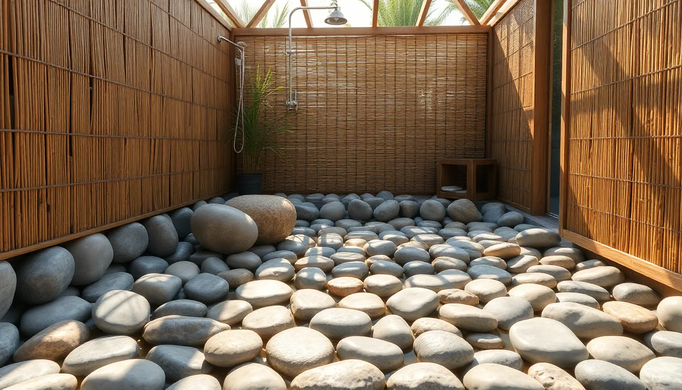 15 Stunning Outdoor Shower Floor Ideas That Transform Your Backyard (2025) 8 15 Stunning Outdoor Shower Floor Ideas That Transform Your Backyard (2025) 7