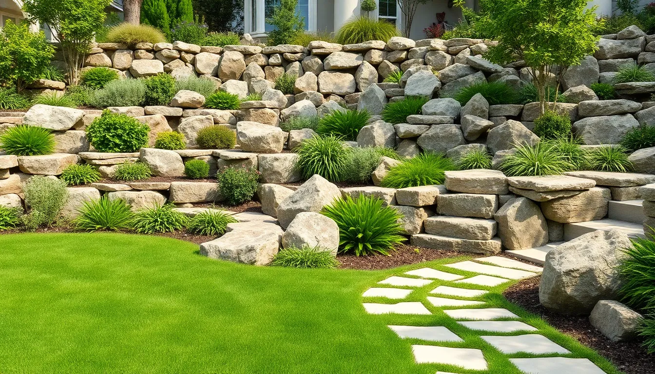 rock landscaping ideas front yard