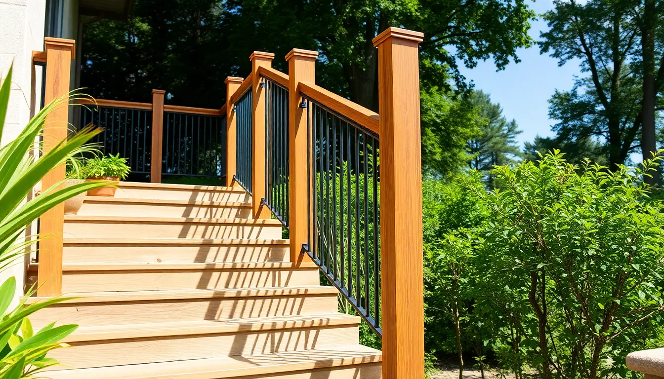 25 Stunning Outdoor Stair Railing Ideas to Transform Your Home's Curb Appeal 8 25 Stunning Outdoor Stair Railing Ideas to Transform Your Home's Curb Appeal 7