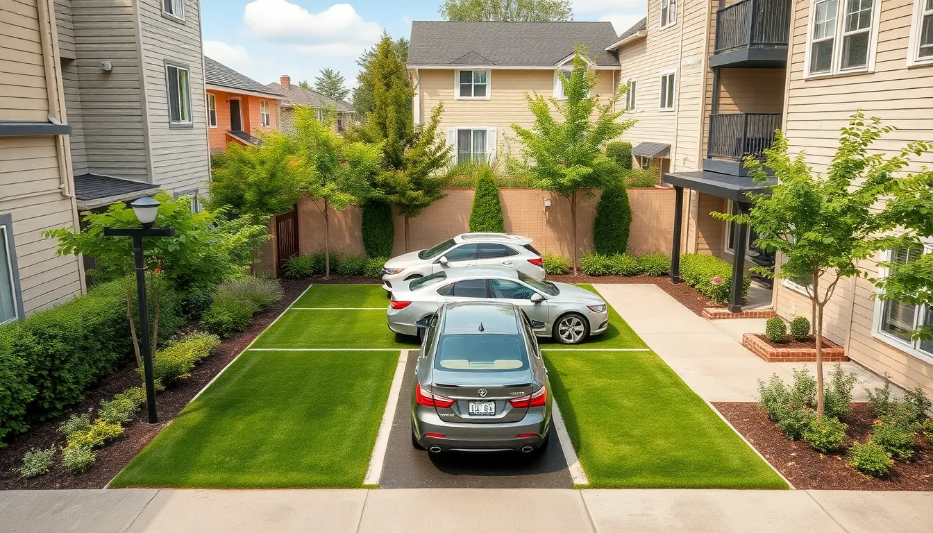 25 Creative Front Yard Parking Ideas That Will Transform Your Home's Curb Appeal 10 25 Creative Front Yard Parking Ideas That Will Transform Your Home's Curb Appeal 9