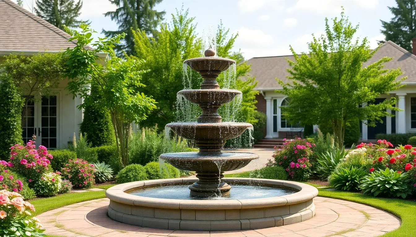 25 Stunning Front Yard Water Fountain Ideas to Transform Your Home's Curb Appeal 10 25 Stunning Front Yard Water Fountain Ideas to Transform Your Home's Curb Appeal 9