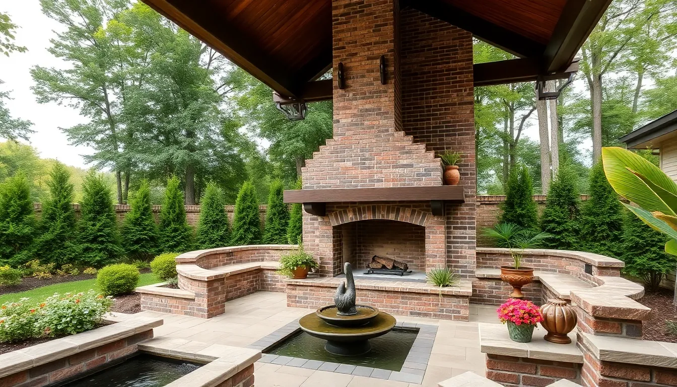 25 Stunning Outdoor Brick Fireplace Ideas That'll Transform Your Backyard Into Paradise 10 25 Stunning Outdoor Brick Fireplace Ideas That'll Transform Your Backyard Into Paradise 9