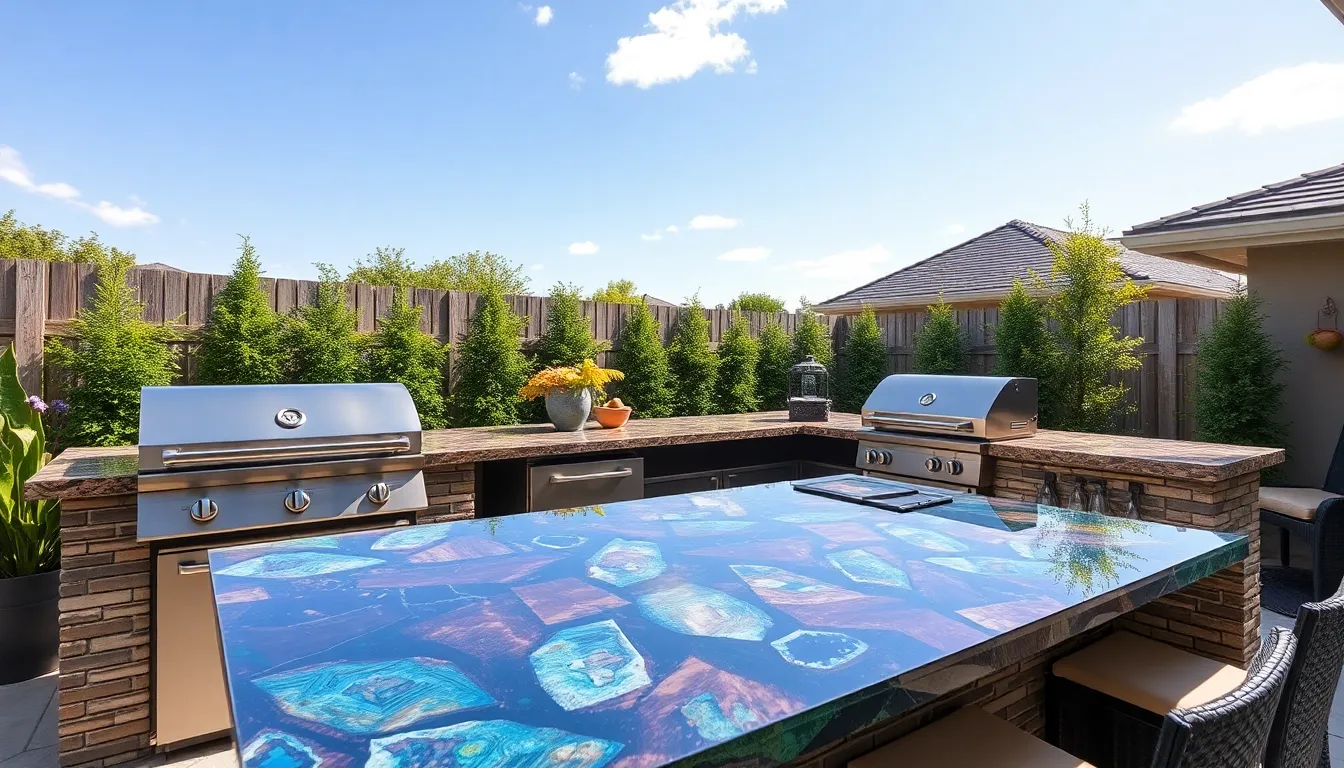 15 Stunning Outdoor Kitchen Countertop Ideas That Weather Any Storm 10 15 Stunning Outdoor Kitchen Countertop Ideas That Weather Any Storm 9