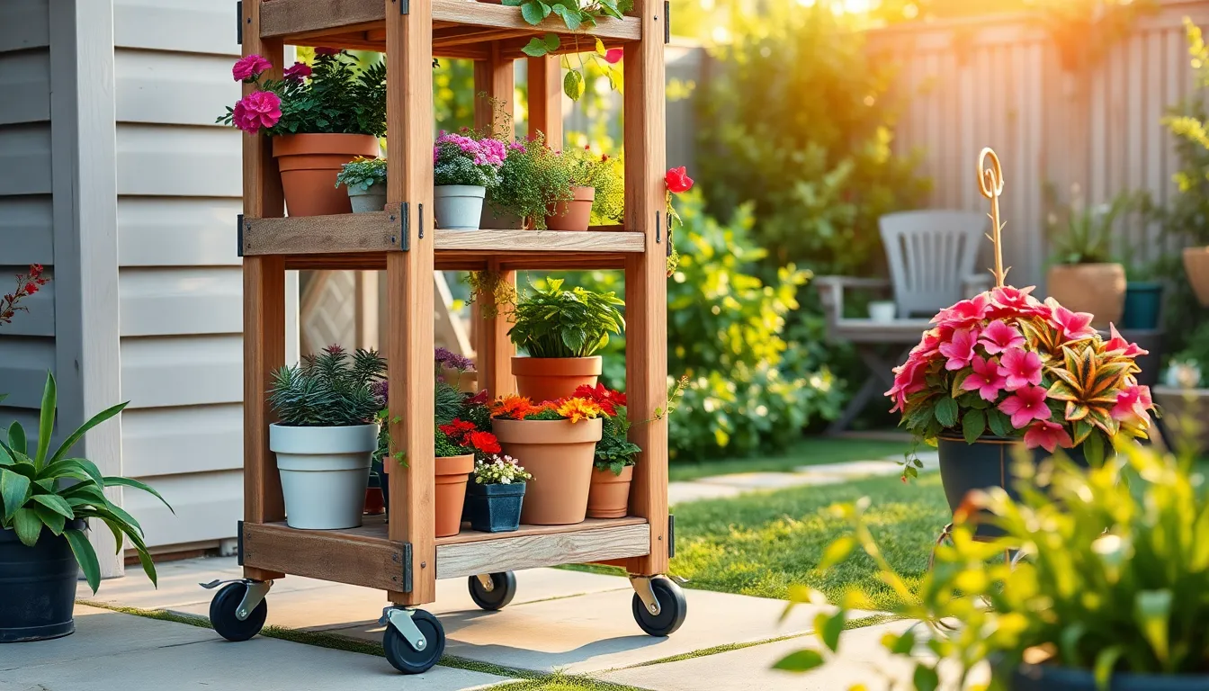 outdoor plant stand ideas