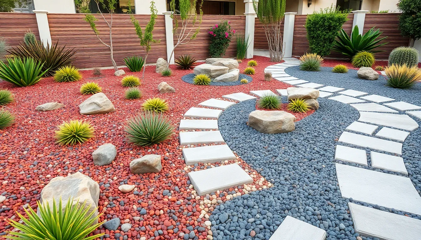 rock landscaping ideas front yard