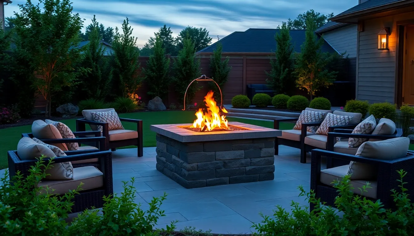 25 Stunning Square Fire Pit Ideas to Transform Your Backyard Space 10 25 Stunning Square Fire Pit Ideas to Transform Your Backyard Space 9