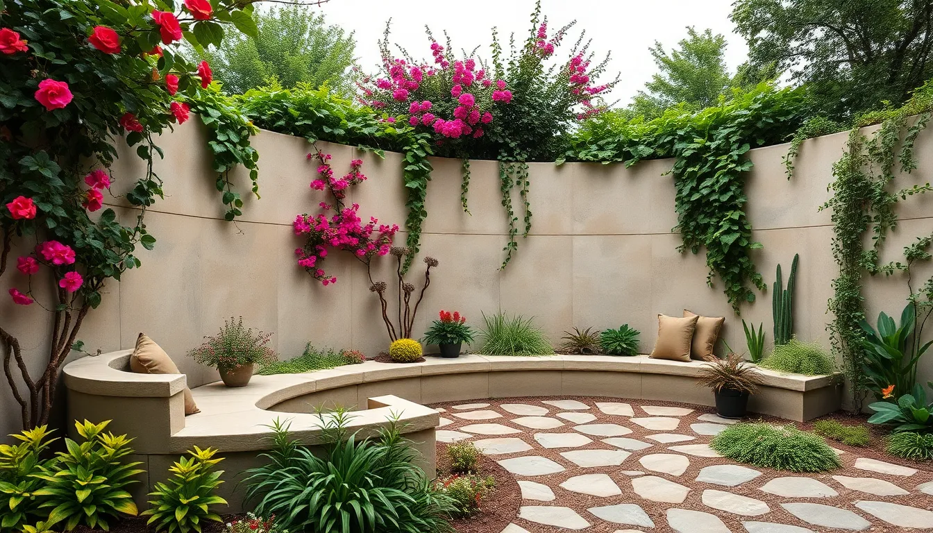 20 Stunning Outdoor Cement Wall Ideas That Will Transform Your Backyard 12 20 Stunning Outdoor Cement Wall Ideas That Will Transform Your Backyard 11