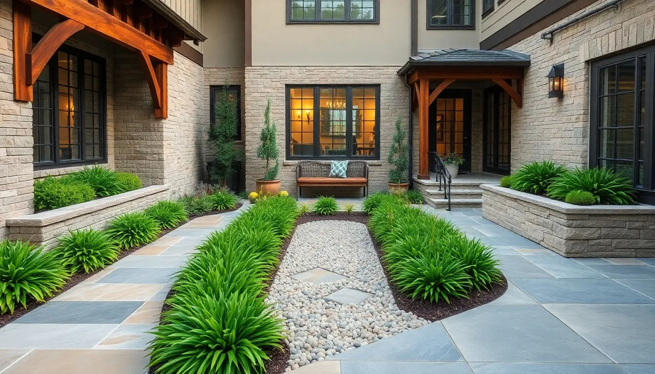 25 Stunning Front Yard Courtyard Ideas to Transform Your Home's Entrance 12 25 Stunning Front Yard Courtyard Ideas to Transform Your Home's Entrance 11