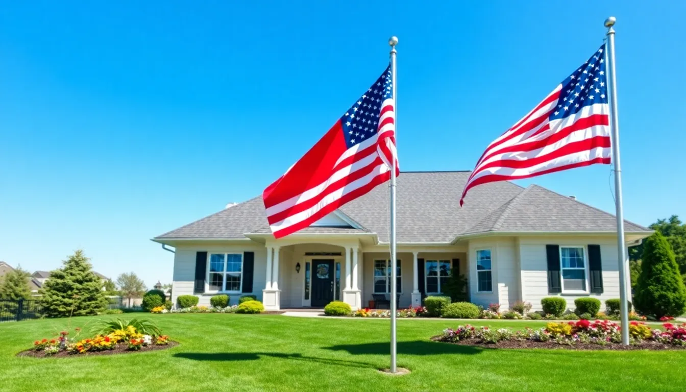 15 Creative Front Yard Flag Pole Ideas That Transform Your Home's Curb Appeal 12 15 Creative Front Yard Flag Pole Ideas That Transform Your Home's Curb Appeal 11