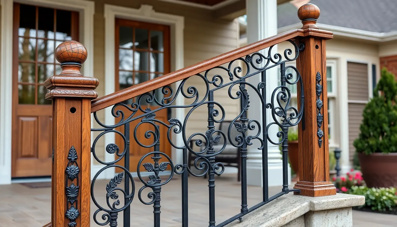 25 Stunning Outdoor Hand Rail Ideas That Transform Your Home's Curb Appeal 12 25 Stunning Outdoor Hand Rail Ideas That Transform Your Home's Curb Appeal 11