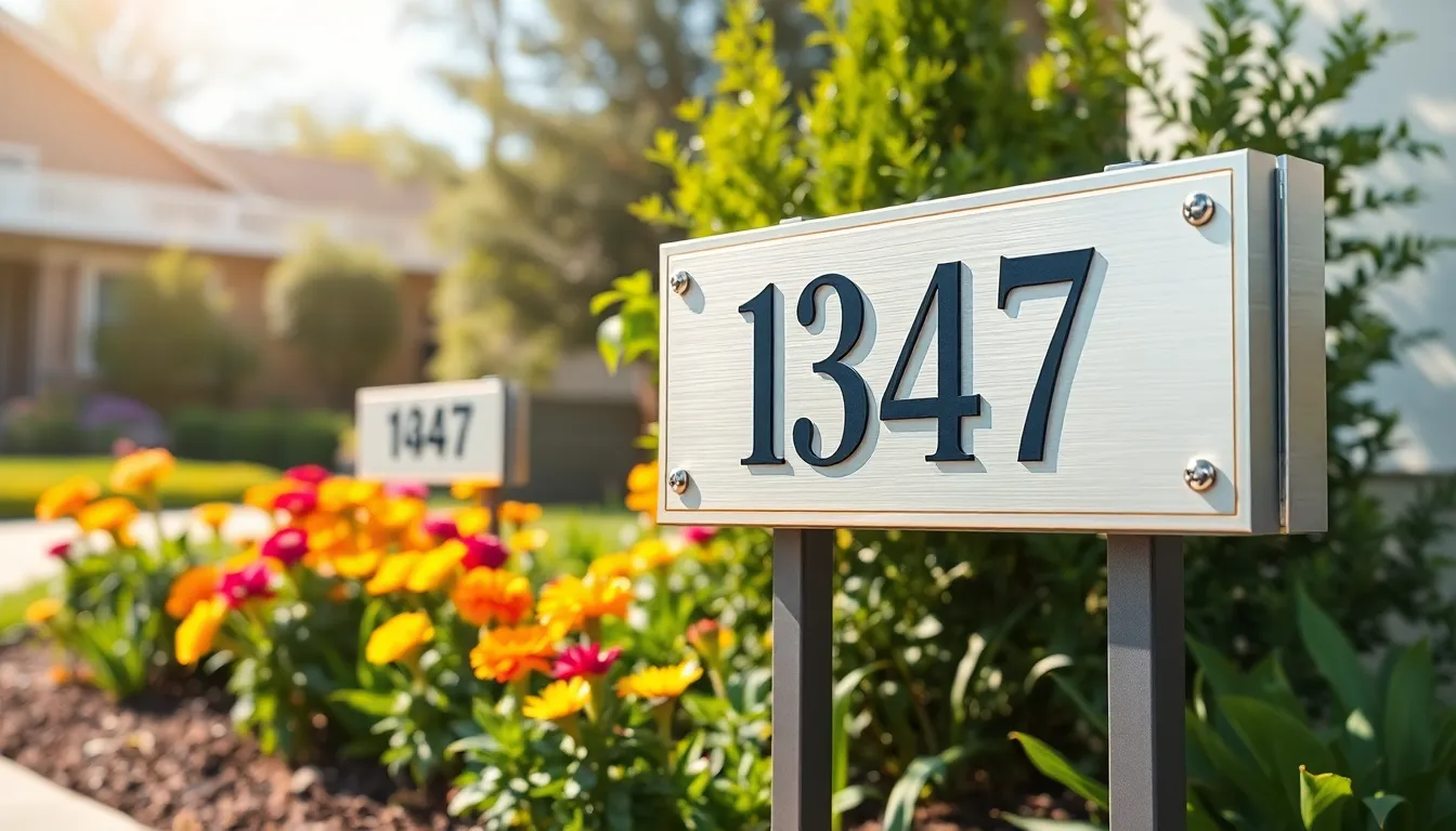 25 Stunning Outdoor Address Sign Ideas to Boost Your Home's Curb Appeal 12 25 Stunning Outdoor Address Sign Ideas to Boost Your Home's Curb Appeal 11