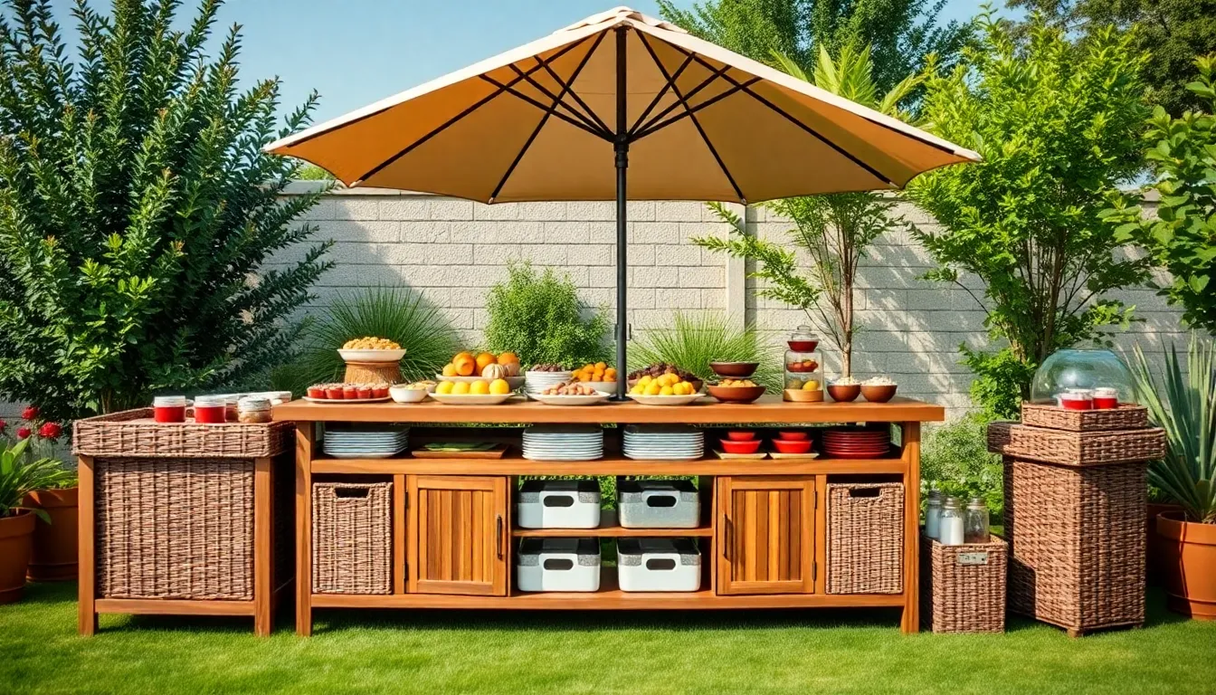 15 Creative Outdoor Buffet Table Ideas That Will Wow Your Guests 12 15 Creative Outdoor Buffet Table Ideas That Will Wow Your Guests 11