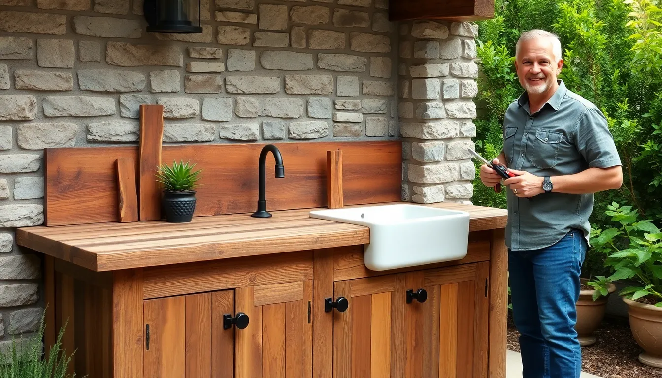 outdoor kitchen sink ideas