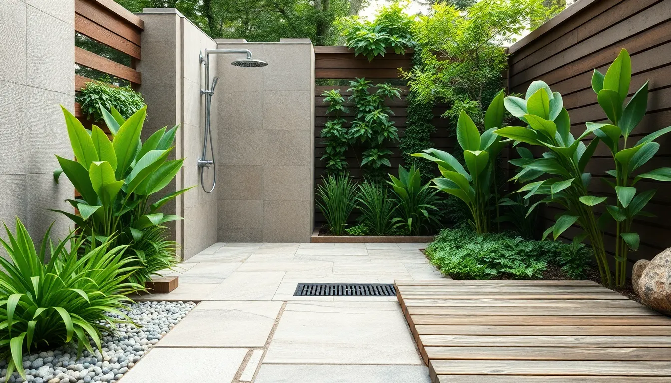 15 Stunning Outdoor Shower Floor Ideas That Transform Your Backyard (2025) 12 15 Stunning Outdoor Shower Floor Ideas That Transform Your Backyard (2025) 11