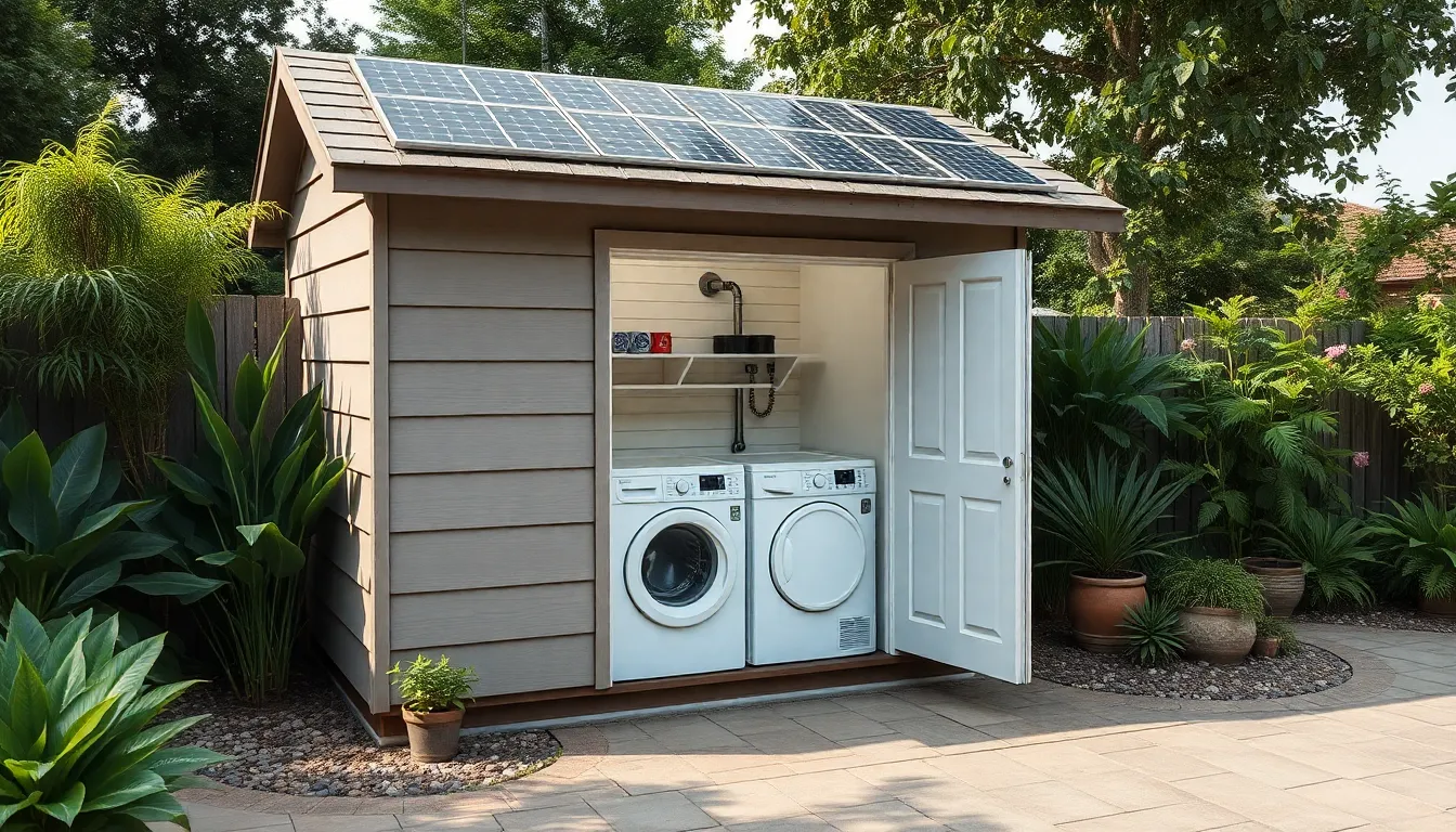 15 Creative Outdoor Washer and Dryer Ideas to Transform Your Laundry Space 12 15 Creative Outdoor Washer and Dryer Ideas to Transform Your Laundry Space 11